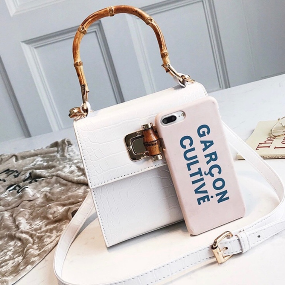 🔄🆕 LILLE Bamboo Handle Croc Crossbody - Picture 7 of 8